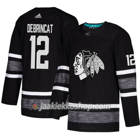 Miehille NHL Chicago Blackhawks Pelipaita Alex DeBrincat 12 Musta 2019 All-Star Adidas Authentic